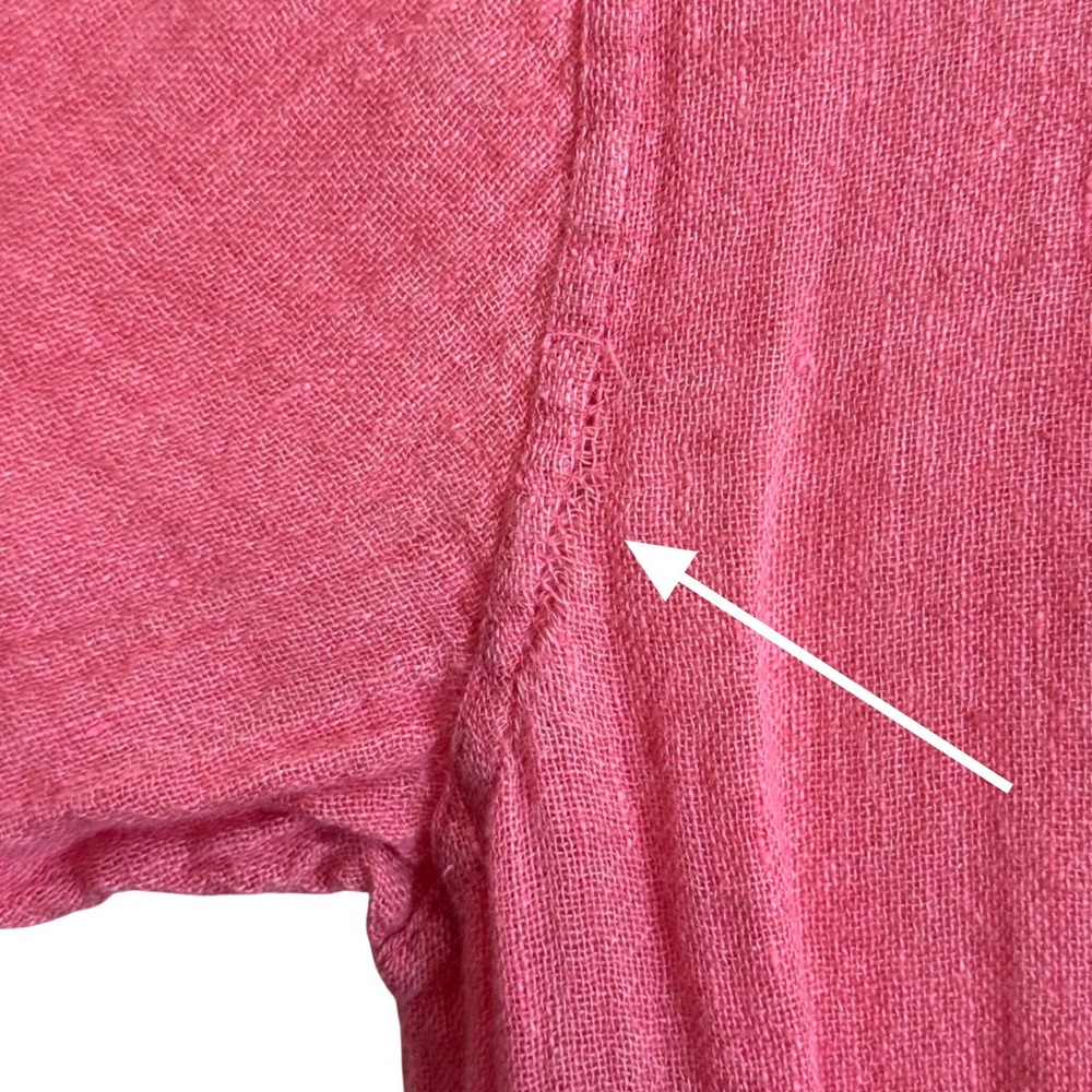 FLAX Pink Linen Tunic Top Small Lagenlook Made in Lithuania - Read Description - Picture 6 of 9